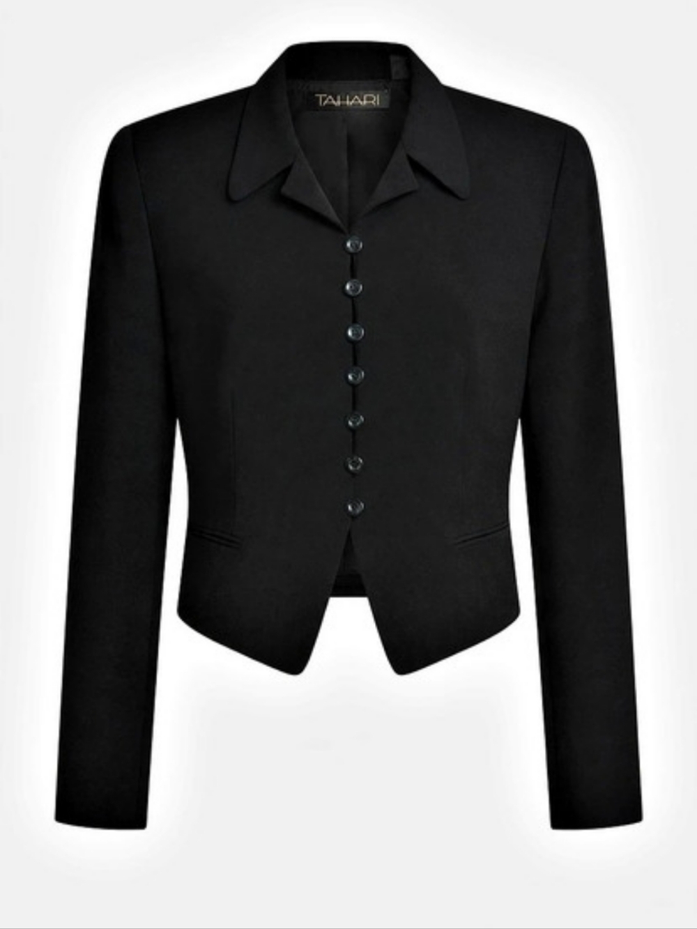 Tahari Black Button Front Blazer Like New, size 6